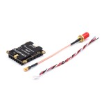 JHEMCU 2.5W VTX 5.8G 40CH Adjustable FPV Transmitter Built-in Microphone Heat Sink 2-6S 30X30mm for RC Airplane FPV Long Range